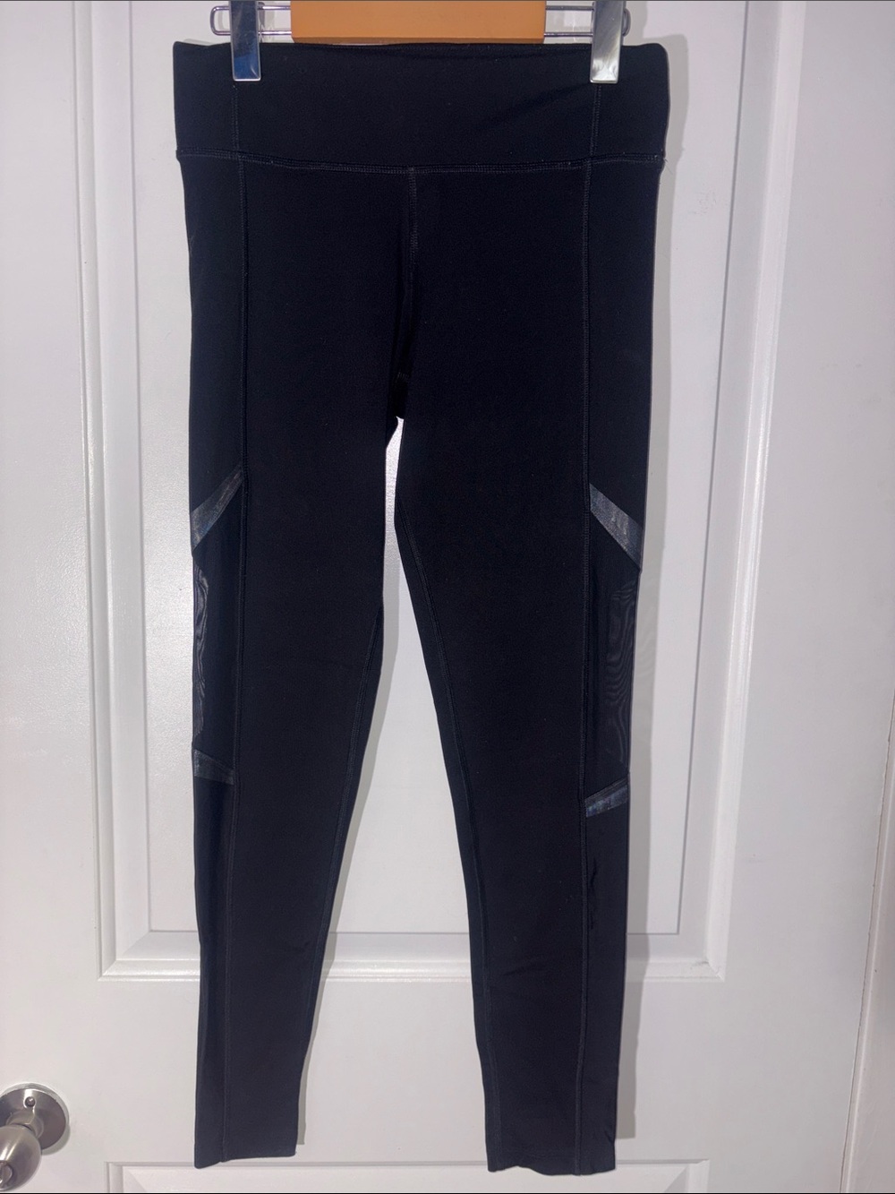 PINK Victoria's Secret Black High-Waist Mesh Panel Leggings